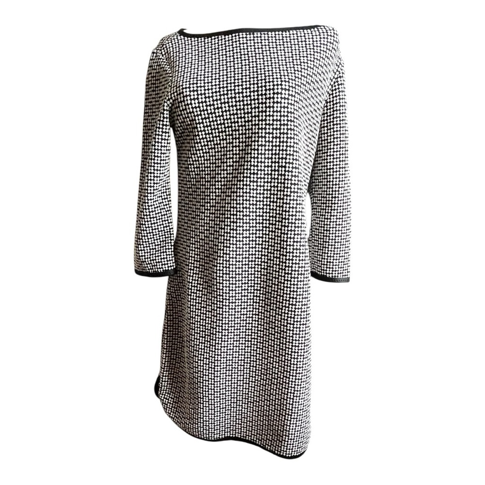 Max Studio Black & White Geometric‎ Knit Shift Dress – Size M